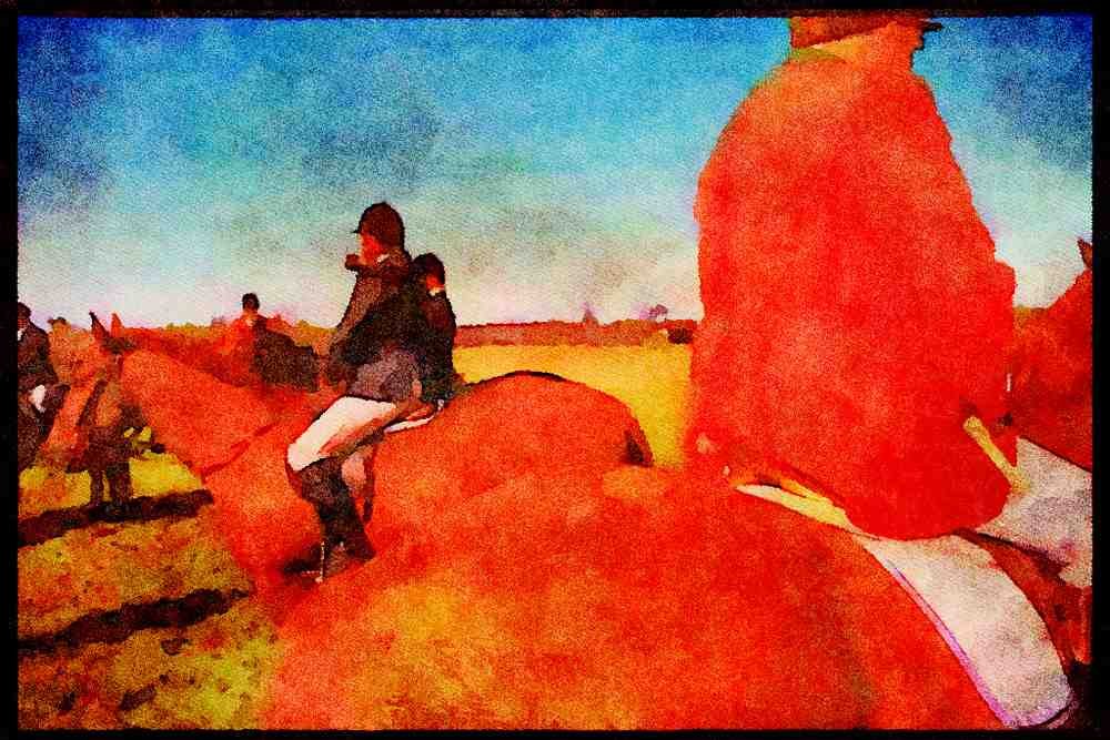 Horse 197061 Horsemen, Fox Hunt A4 Limited Edition Watercolour Print