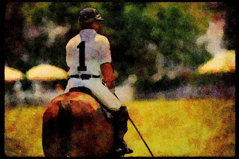 Horse 197070 Polo Player A4 Limited Edition Watercolour Print