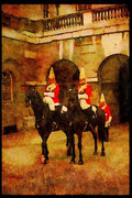 Horse 197079 Buckingham Palace Horsemen A4 Limited Edition Watercolour Print