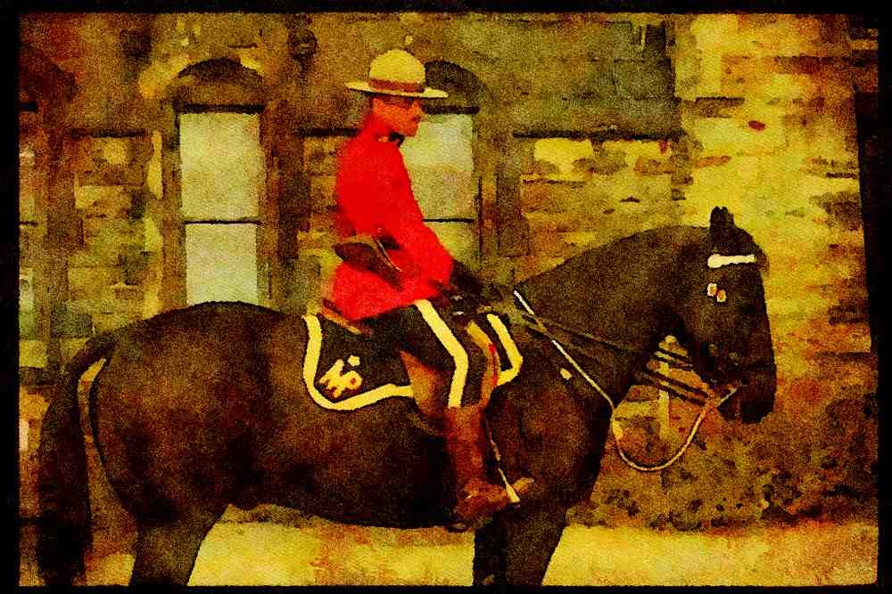 Horse 197083 R.C.M.P. Officer On Horseback A4 Limited Edition Watercolour Print