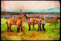 Horse 197096 Corral A4 Limited Edition Watercolour Print