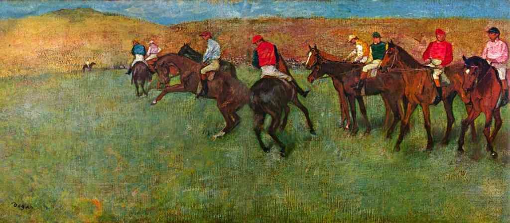 Horse Race Before The Start Degas A4 Photo Print