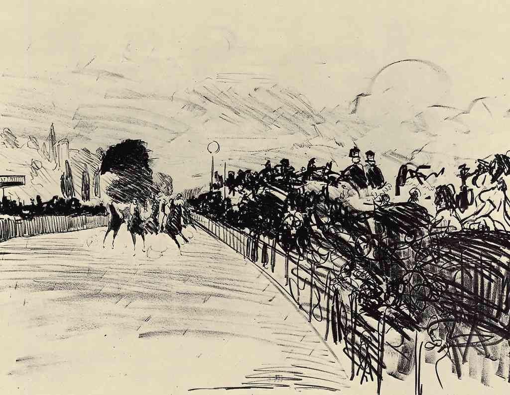 Horse Racing Manet A4 Photo Print