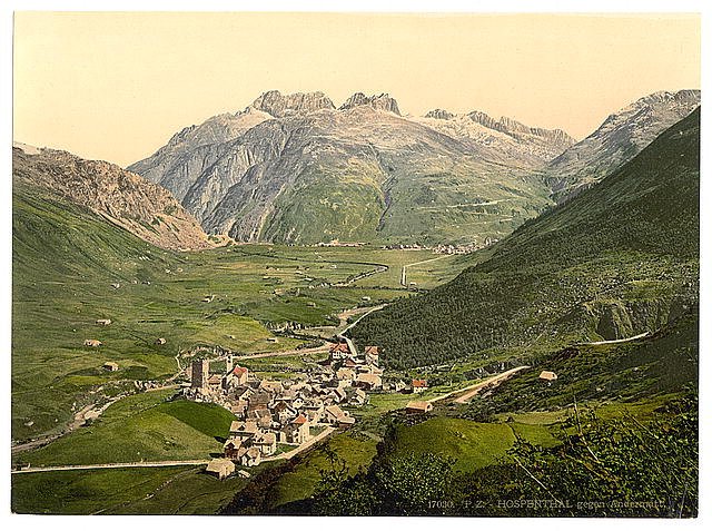 Hospenthal Andermatt Vintage A4 Photo Print