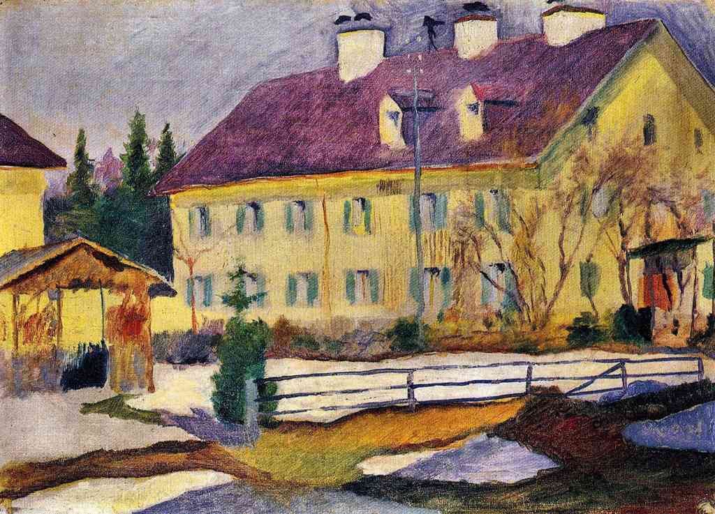 Hospital In Tegern Sea August Macke Expressionism A4 Photo Print