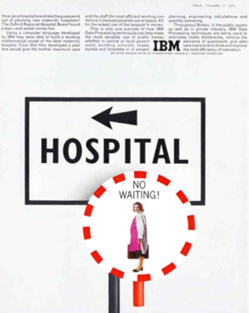 Hospital Waiting Ibm Vintage Retro Advert Poster A4 Photo Print