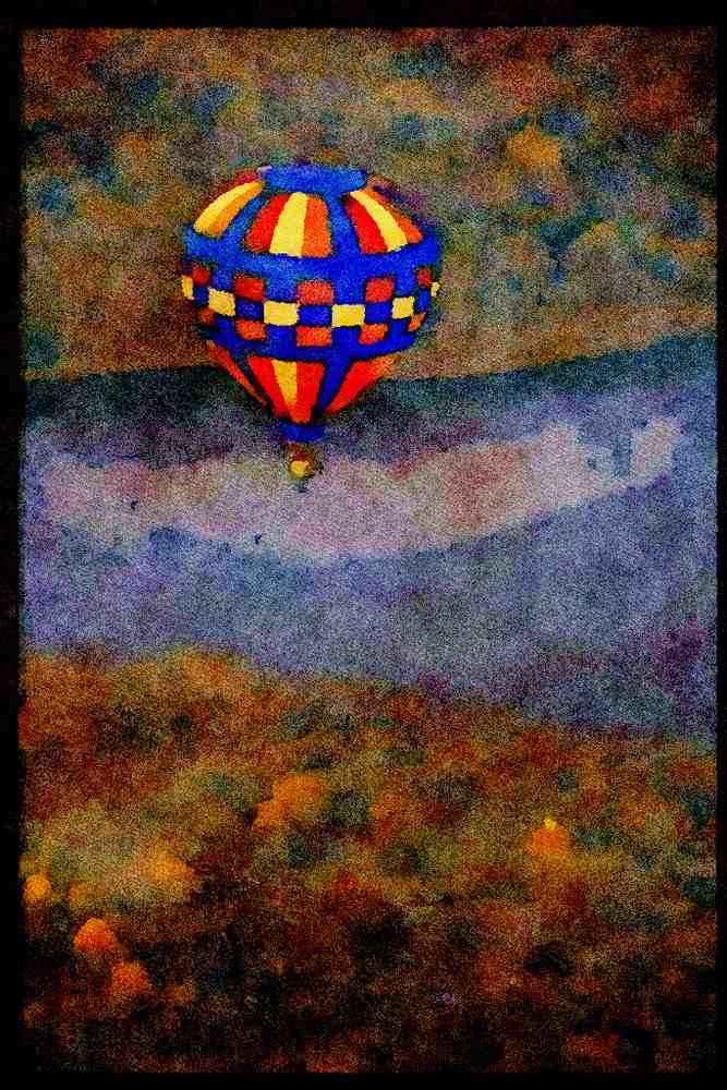 Hot Air Balloons 329008 Post flight Champagne Toast, Maryland A4 Limited Edition Watercolour Print