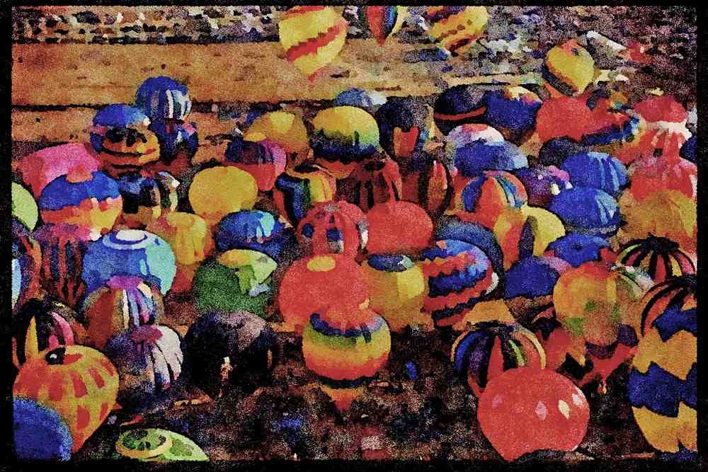 Hot Air Balloons 329010 Balloons On Launch Field, Albuquerque A4 Limited Edition Watercolour Print