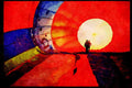 Hot Air Balloons 329043 Interior During Inflation, Michigan A4 Limited Edition Watercolour Print