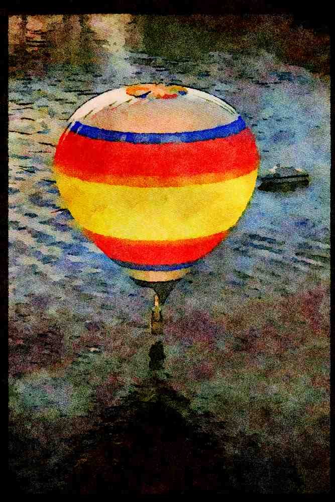 Hot Air Balloons 329050 Balloon Over Richelieu River, Quebec A4 Limited Edition Watercolour Print