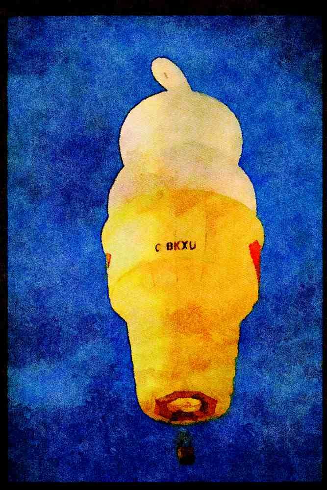 Hot Air Balloons 329055 Dairy Queen Ice Cream Cone A4 Limited Edition Watercolour Print