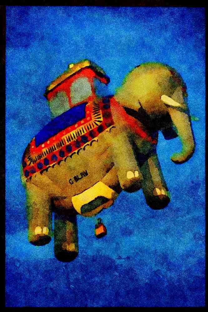 Hot Air Balloons 329066 _Thailand Elephant_ A4 Limited Edition Watercolour Print