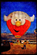 Hot Air Balloons 329070 _Hagar The Horrible_ Balloon A4 Limited Edition Watercolour Print