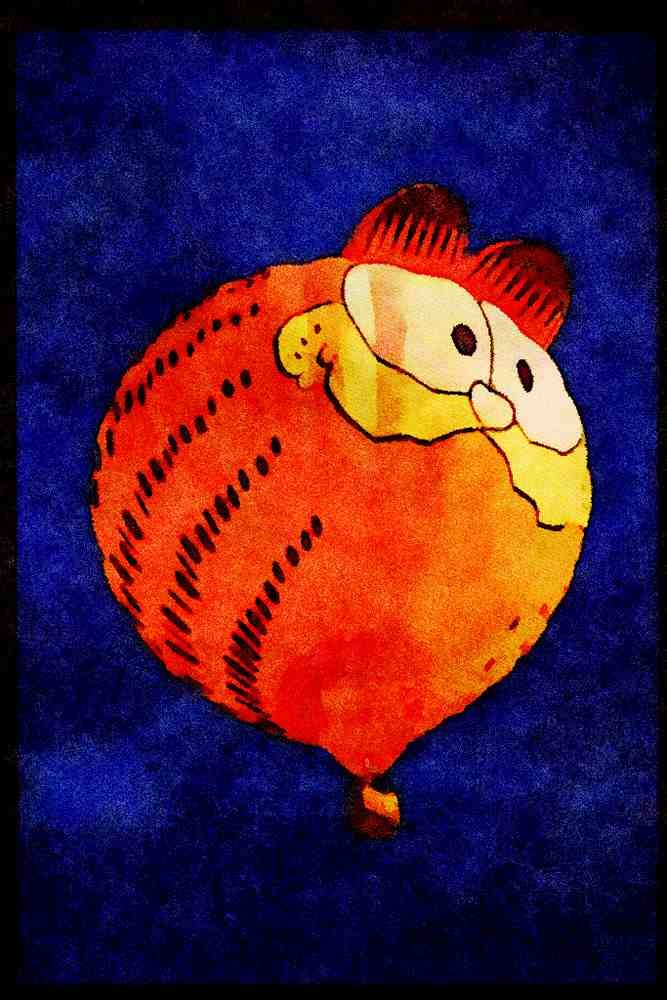 Hot Air Balloons 329072 Garfield The Cat A4 Limited Edition Watercolour Print