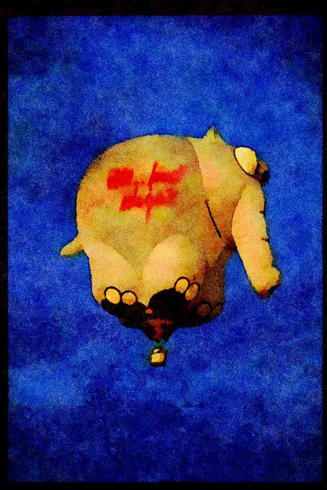 Hot Air Balloons 329095 _Oliphant_ German Elephant A4 Limited Edition Watercolour Print