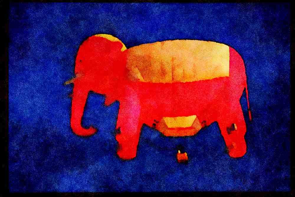 Hot Air Balloons 329096 Pink Elephant A4 Limited Edition Watercolour Print