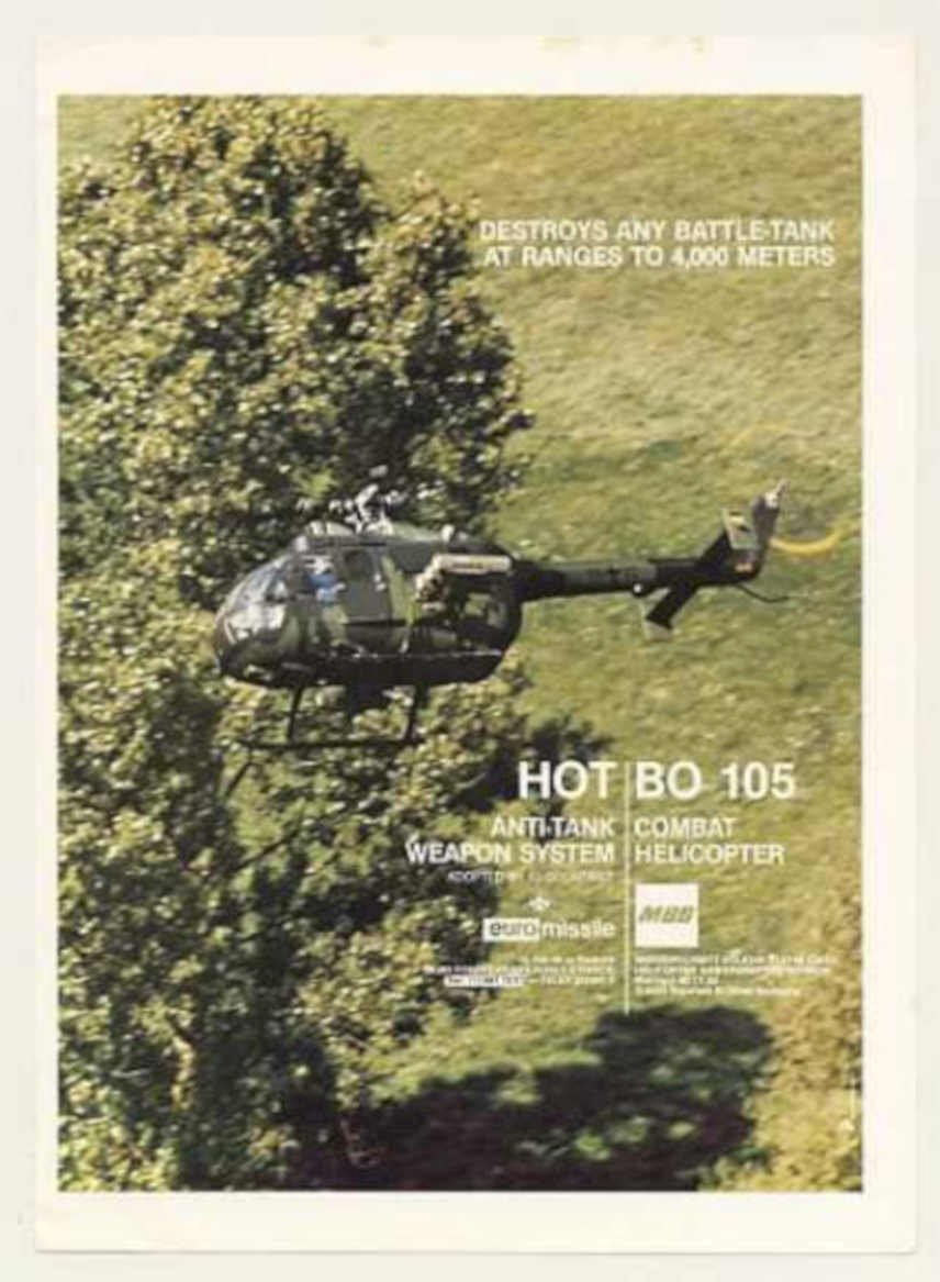 Hot Bo 105 Vintage Retro Advert Ads A4 Photo Print
