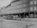 Hot Springs Hotel S D American flags flap in the breeze a Military A4 Photo Print