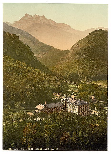 Hotel Aigle Vaud Canton of Vintage A4 Photo Print