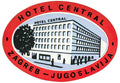 Hotel Central Luggage Label Vintage A4 Photo Print