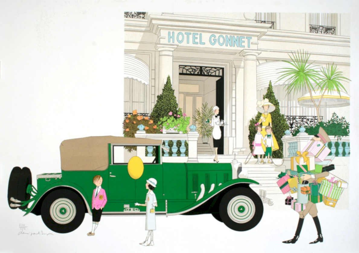Hotel Gonnet Automobile 2 Vintage Retro Advert Ads A4 Photo Print