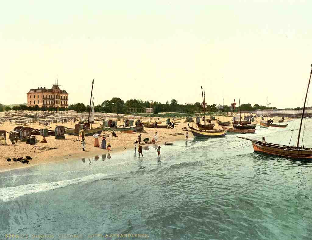 Hotel Victoria Beach Misdroy Germany Vintage A4 Photo Print