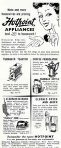 Hotpoint Appliances 1950s Vintage Retro Advert Poster A4 Photo Print