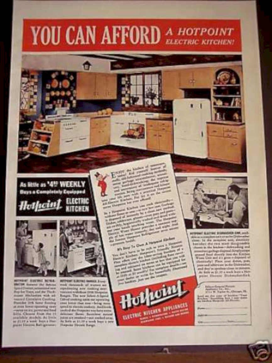 Hotpoint Kitchen Appliances Vintage Retro Advert Ads A4 Photo Print