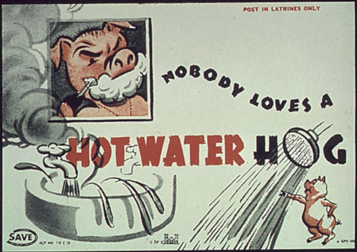 Hotwater Pig Save Vintage Retro Advert Ads A4 Photo Print