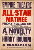 Houdini 3 Magic Magician Vintage A4 Photo Print