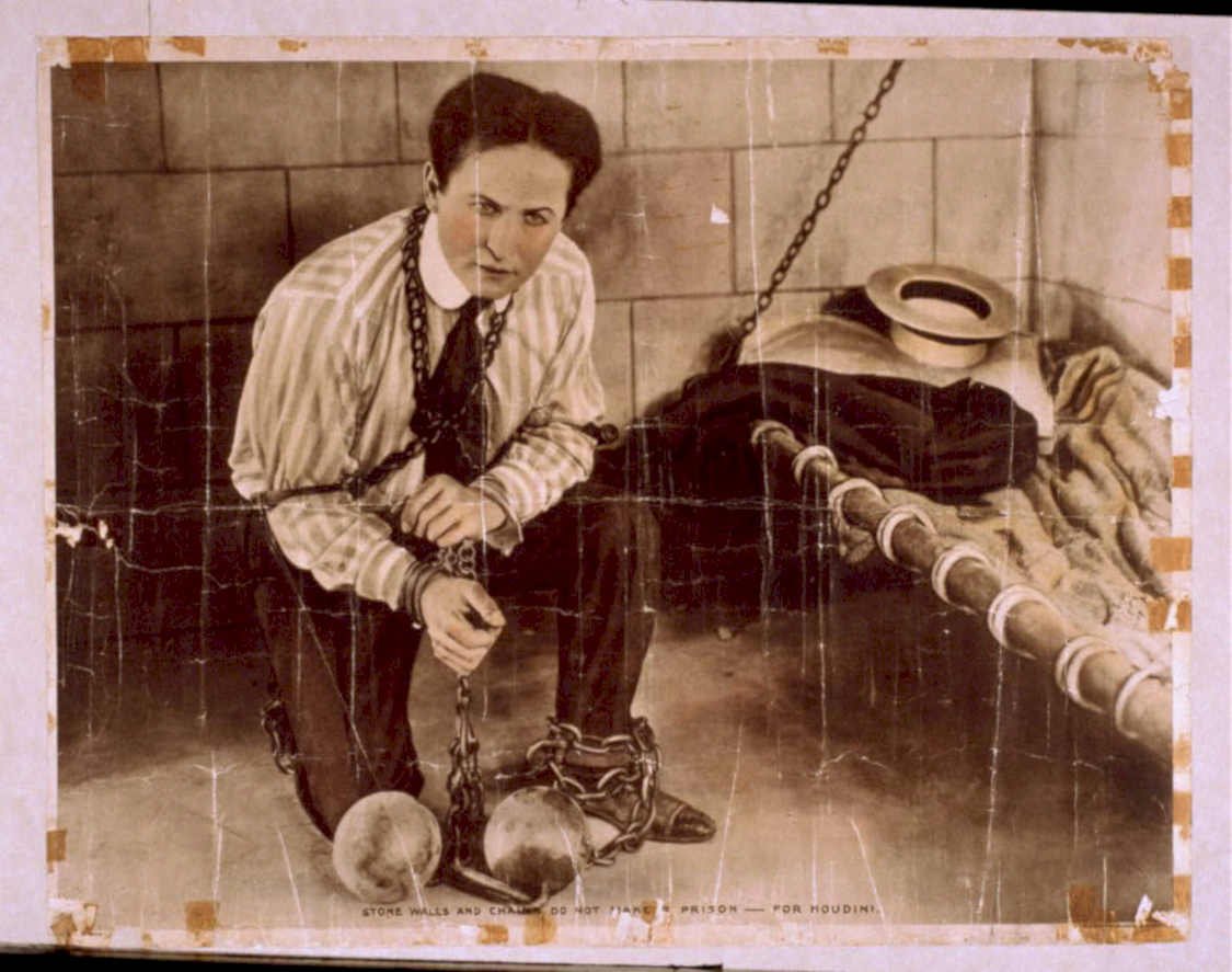 Houdini Escape Chains Vintage Retro Advert Poster A4 Photo Print