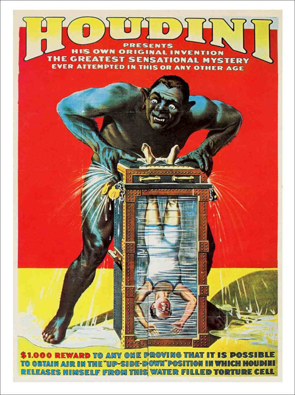 Houdini Magic Poster Vintage Retro Advert Poster A4 Photo Print