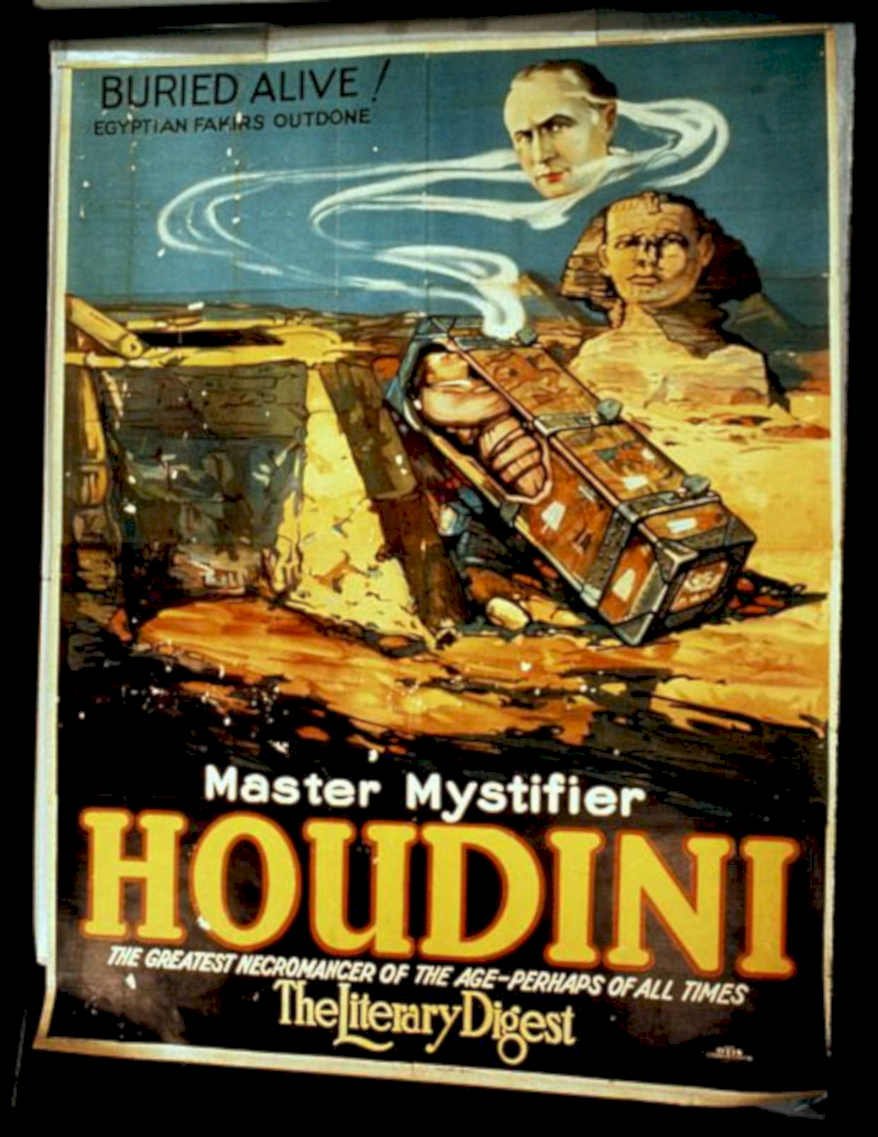 Houdini Pyramid Sphinx Vintage Retro Advert Poster A4 Photo Print