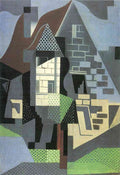 Houses In Beaulieu Juan Gris Abstract Art A4 Photo Print