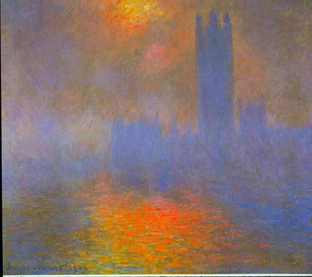 Houses Of Parliament Monet Impressionism A4 Photo Print