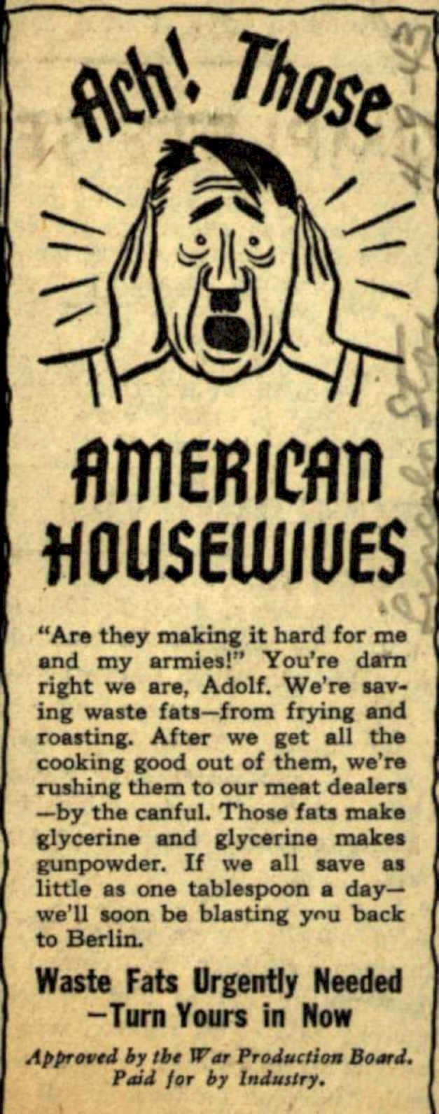 Housewives War Skull Vintage Retro Advert Ads A4 Photo Print