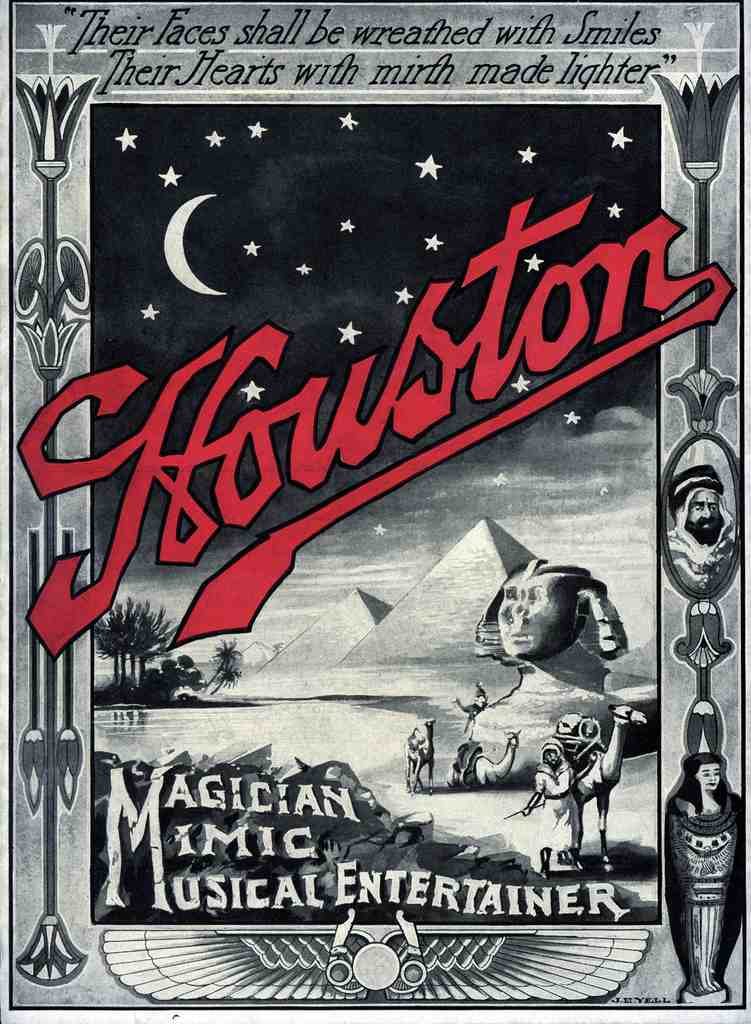 Houston Magic Magician Vintage A4 Photo Print