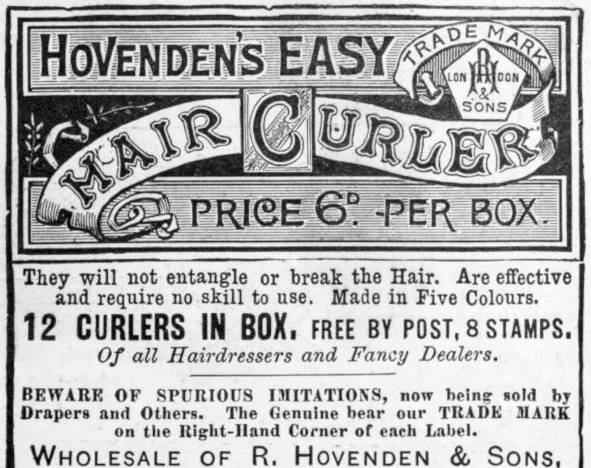 Hovenden Hair Curler Vintage Retro Advert Poster A4 Photo Print