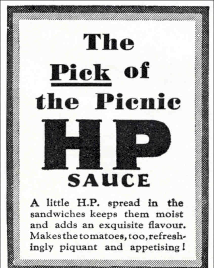 Hp Picnic Sauce Vintage Retro Advert Poster A4 Photo Print