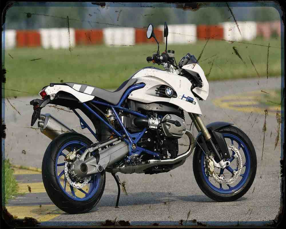 Hp2 Megamoto A4 Photo Print Motorbike Vintage Aged