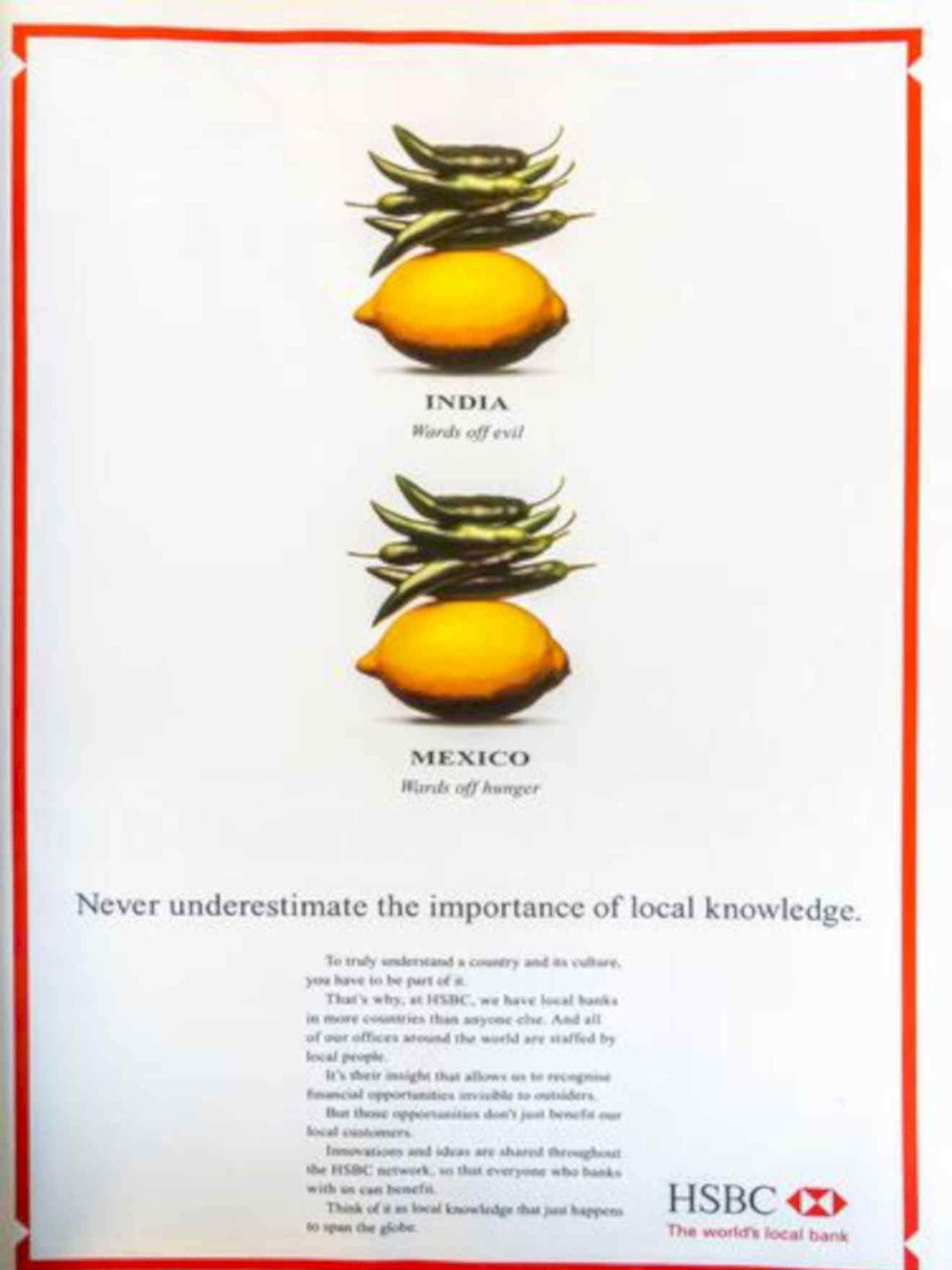 Hsbc Fruit Diptych Vintage Retro Advert Poster A4 Photo Print
