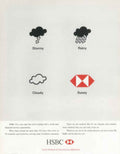 Hsbc Weather Icons Vintage Retro Advert Poster A4 Photo Print