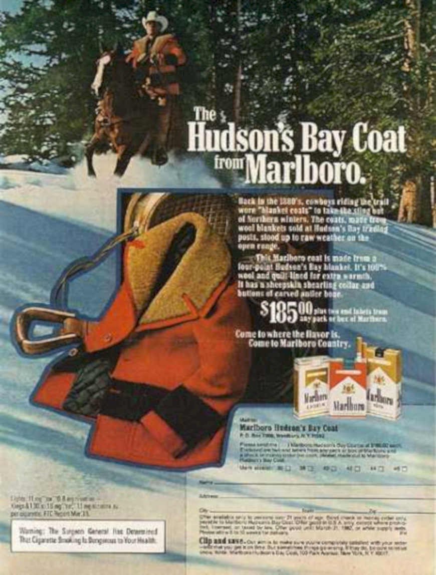 Hudson Bay Coat Vintage Retro Advert Ads A4 Photo Print