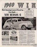 Hudson Six Win Vintage Retro Advert Ads A4 Photo Print