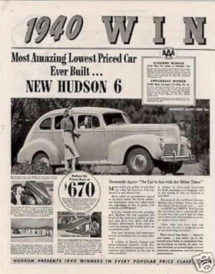 Hudson Six Win Vintage Retro Advert Ads A4 Photo Print