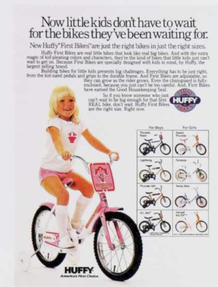 Huffy First Bikes Vintage Retro Advert Ads A4 Photo Print