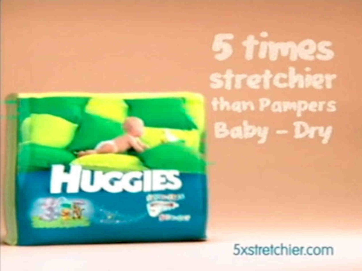 Huggies Baby Dry Vintage Retro Advert Poster A4 Photo Print