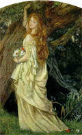 Hughes Arthur Ophelia And Will He Not Come Again A4 Photo Print