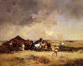 Huguet Victor Arab Encampment A4 Photo Print