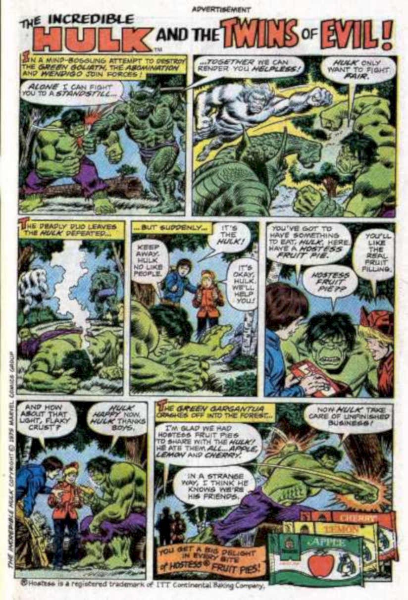 Hulk Fruit Pie Vintage Retro Advert Ads A4 Photo Print